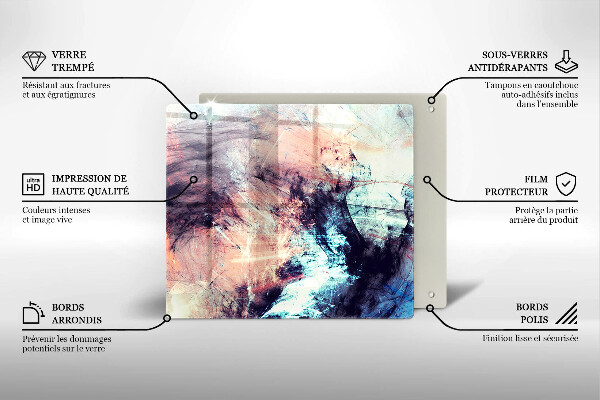 Cache plaque de cuisson Abstraction peinte