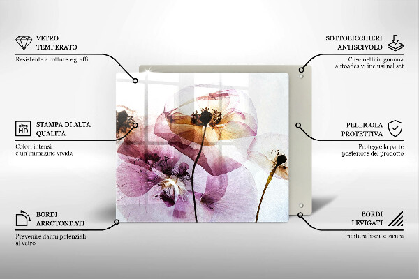 Protection plaque induction Fleurs délicates