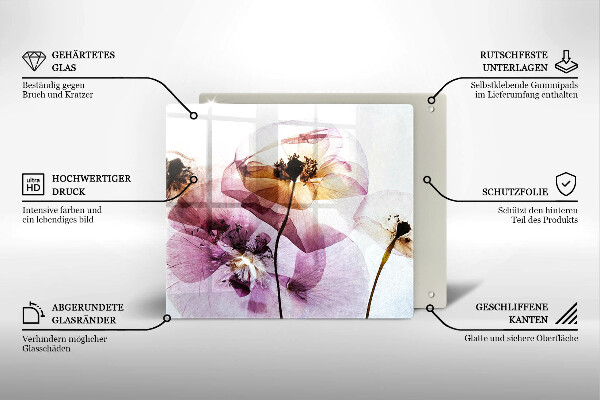 Protection plaque induction Fleurs délicates