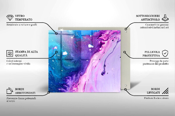 Protection plaque induction Encres d'abstraction