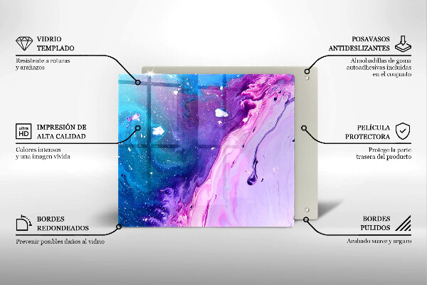 Protection plaque induction Encres d'abstraction