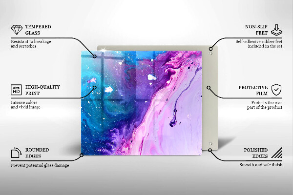 Protection plaque induction Encres d'abstraction