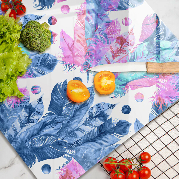 Protection plaque induction Illustration bohème de plumes