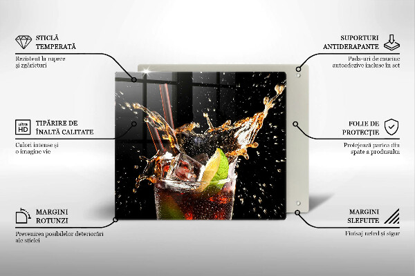 Cache plaque de cuisson Boire avec de la glace