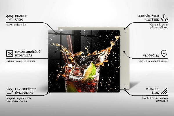 Cache plaque de cuisson Boire avec de la glace