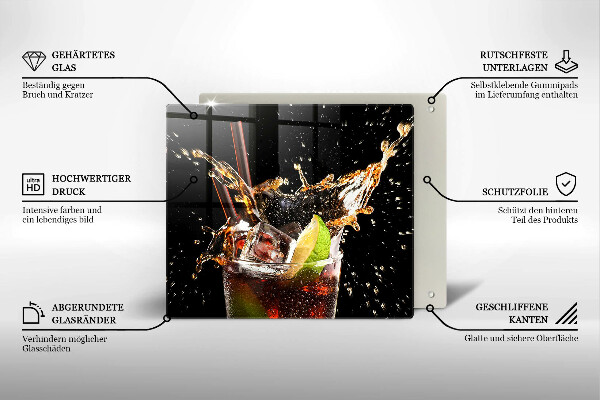 Cache plaque de cuisson Boire avec de la glace