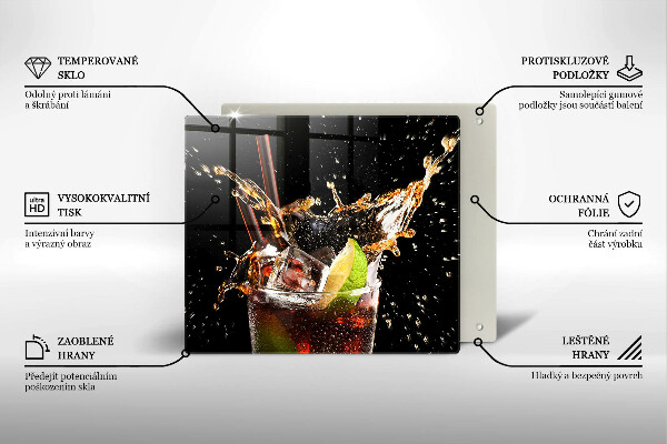 Cache plaque de cuisson Boire avec de la glace