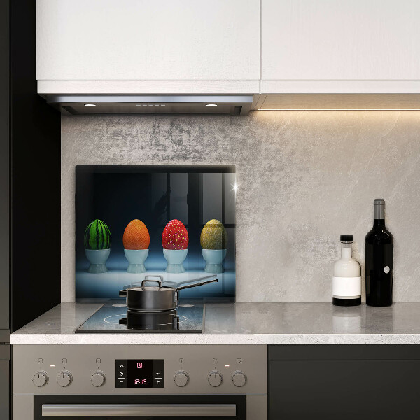 Cache plaque de cuisson Oeufs de fruits abstraits