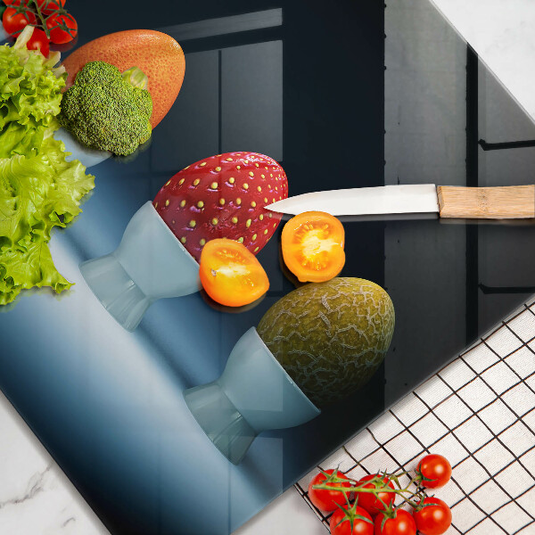 Cache plaque de cuisson Oeufs de fruits abstraits