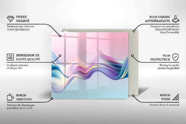 Protection plaque induction Abstraction pastel