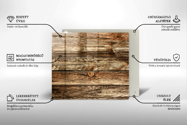 Cache plaque de cuisson Texture de planche de bois