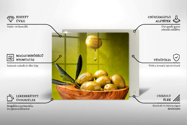 Cache plaque de cuisson Olives savoureuses