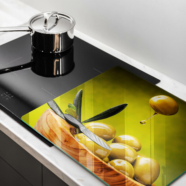 Cache plaque de cuisson Olives savoureuses