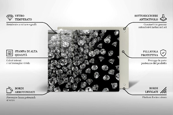 Cache plaque de cuisson Diamants diamants