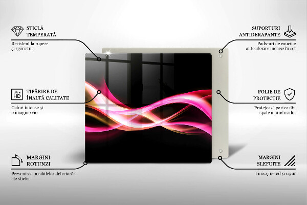 Cache plaque de cuisson Fumée de néon abstraite