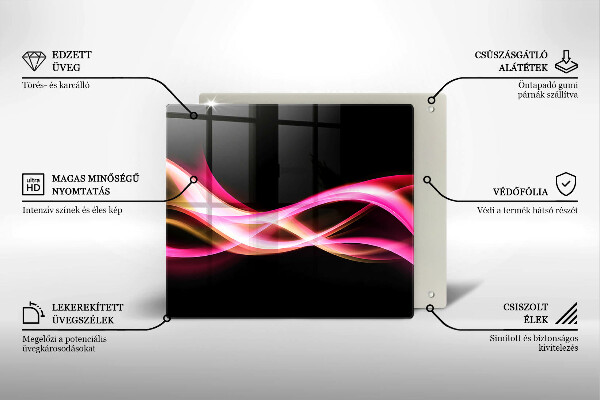 Cache plaque de cuisson Fumée de néon abstraite