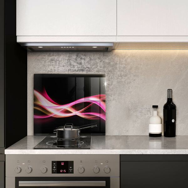 Cache plaque de cuisson Fumée de néon abstraite