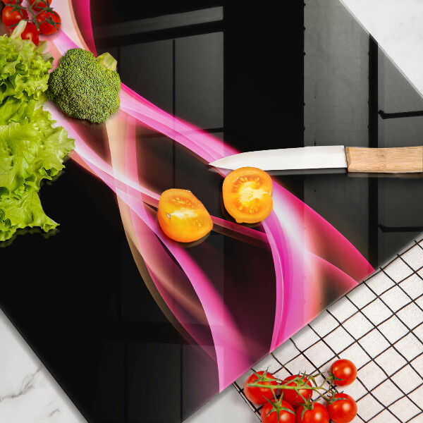 Cache plaque de cuisson Fumée de néon abstraite