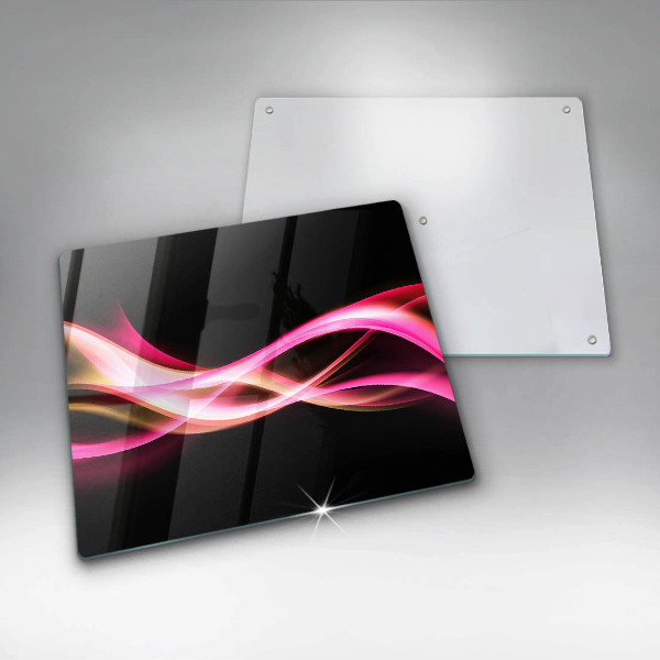 Cache plaque de cuisson Fumée de néon abstraite