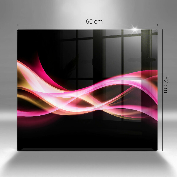 Cache plaque de cuisson Fumée de néon abstraite