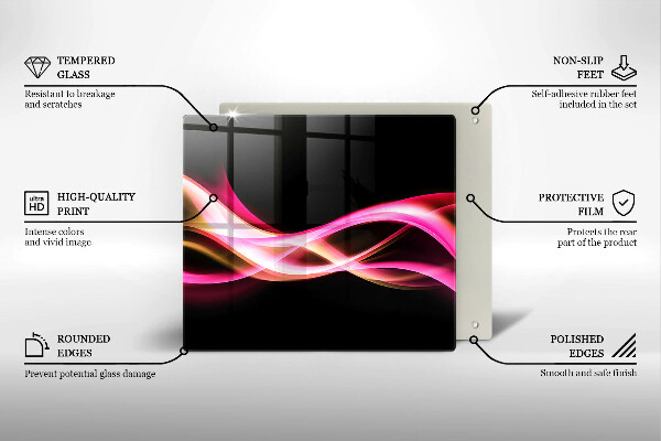 Cache plaque de cuisson Fumée de néon abstraite