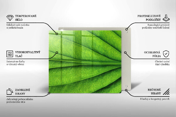 Cache plaque de cuisson Feuille de veine naturelle