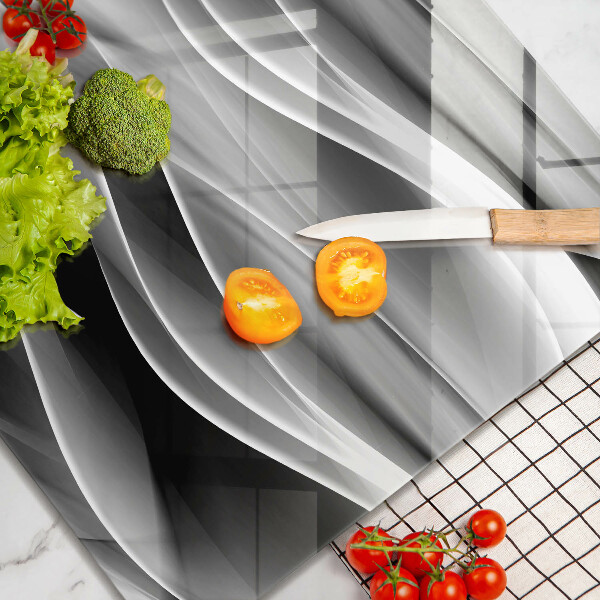 Cache plaque de cuisson Lignes abstraites de fumée