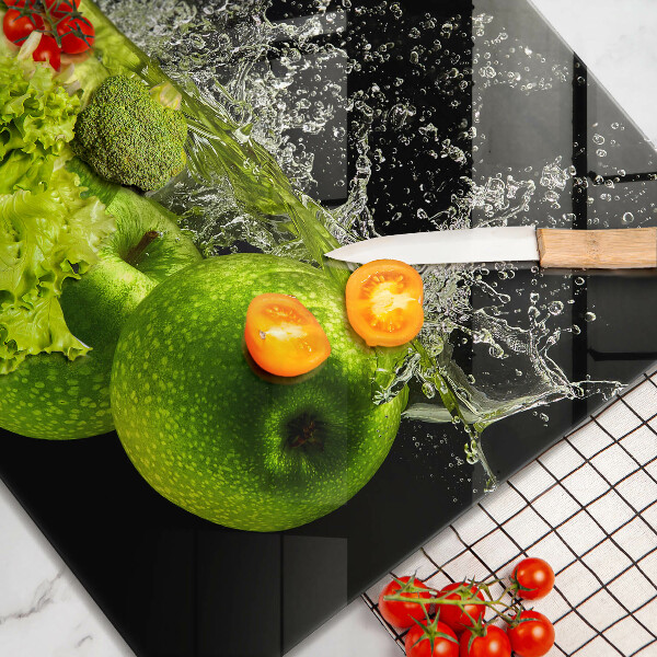 Cache plaque de cuisson Pommes vertes et eau