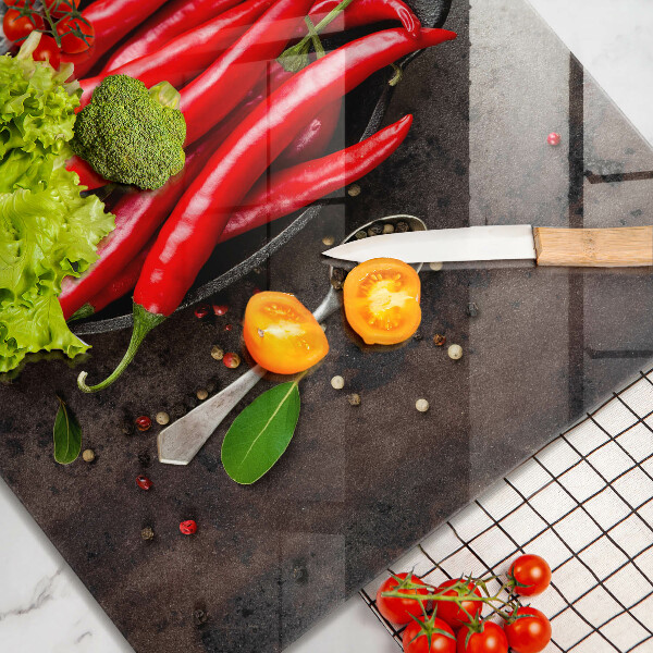 Cache plaque de cuisson Piments rouges