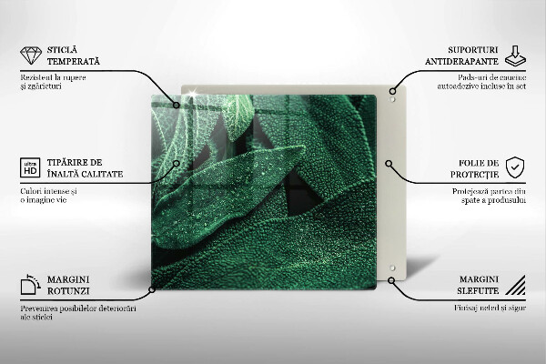 Cache plaque de cuisson Les feuilles de la plante