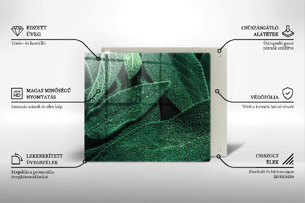 Cache plaque de cuisson Les feuilles de la plante