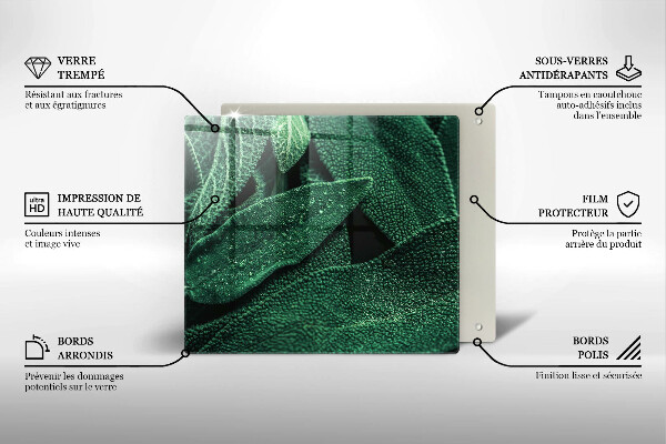 Cache plaque de cuisson Les feuilles de la plante
