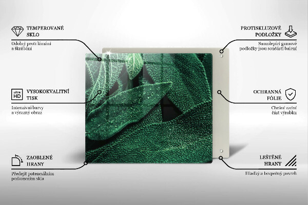 Cache plaque de cuisson Les feuilles de la plante