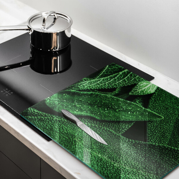 Cache plaque de cuisson Les feuilles de la plante