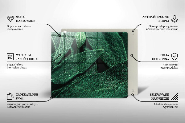Cache plaque de cuisson Les feuilles de la plante