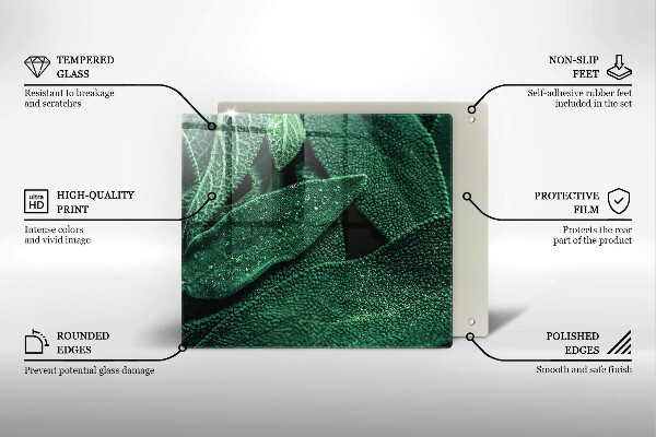 Cache plaque de cuisson Les feuilles de la plante