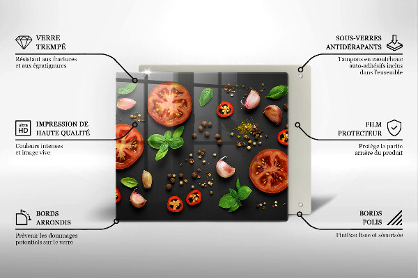 Cache plaque de cuisson Tomates et épices