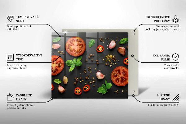 Cache plaque de cuisson Tomates et épices