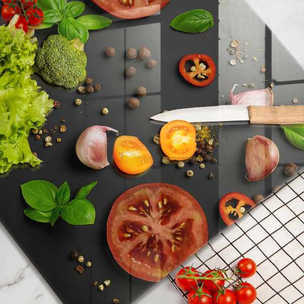 Cache plaque de cuisson Tomates et épices