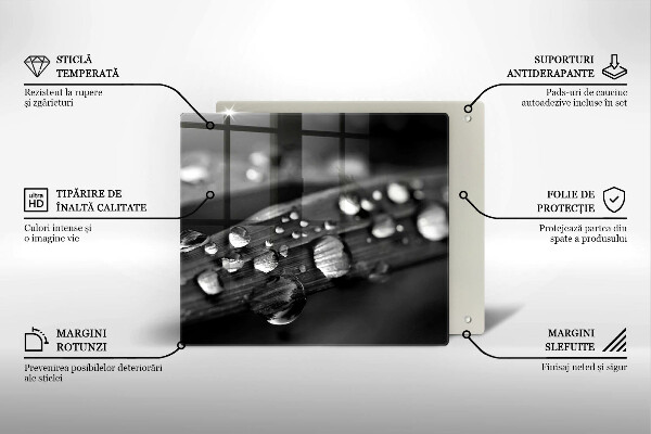Cache plaque de cuisson La rosée tombe sur les feuilles
