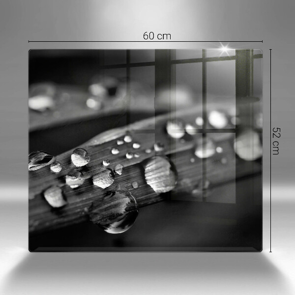 Cache plaque de cuisson La rosée tombe sur les feuilles