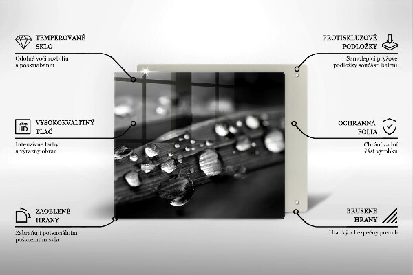 Cache plaque de cuisson La rosée tombe sur les feuilles