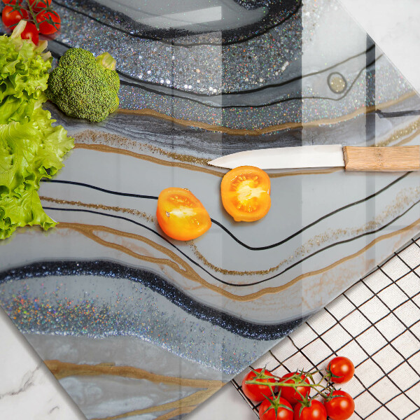 Protection plaque induction rocher avec de l'or