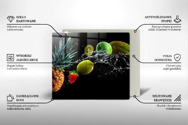 Protection plaque induction Fruits dans l'eau