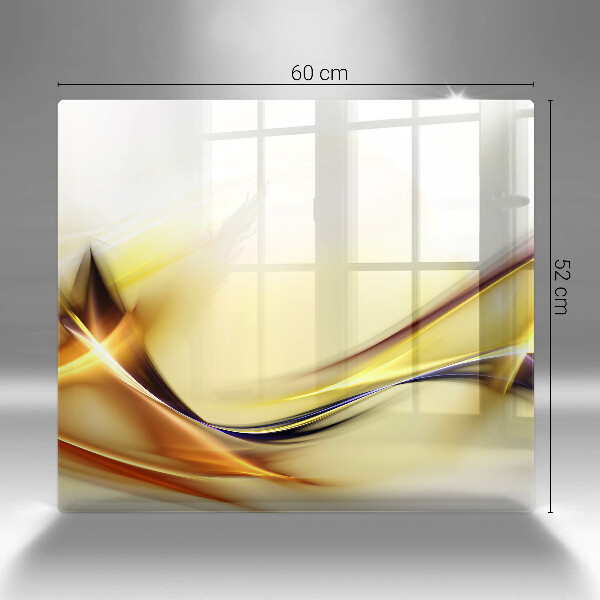 Cache plaque de cuisson Lignes de lumière abstraites