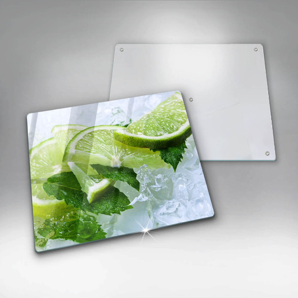 Cache plaque de cuisson Citron vert menthe et glace
