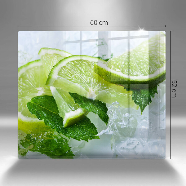 Cache plaque de cuisson Citron vert menthe et glace