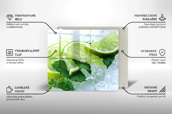 Cache plaque de cuisson Citron vert menthe et glace