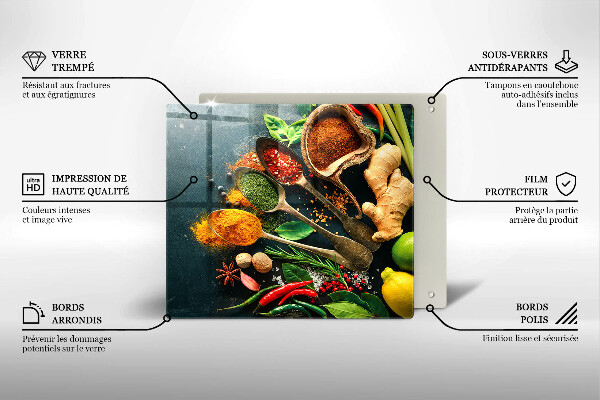 Cache plaque de cuisson Cuillères à épices de cuisine