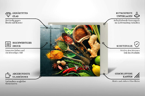 Cache plaque de cuisson Cuillères à épices de cuisine